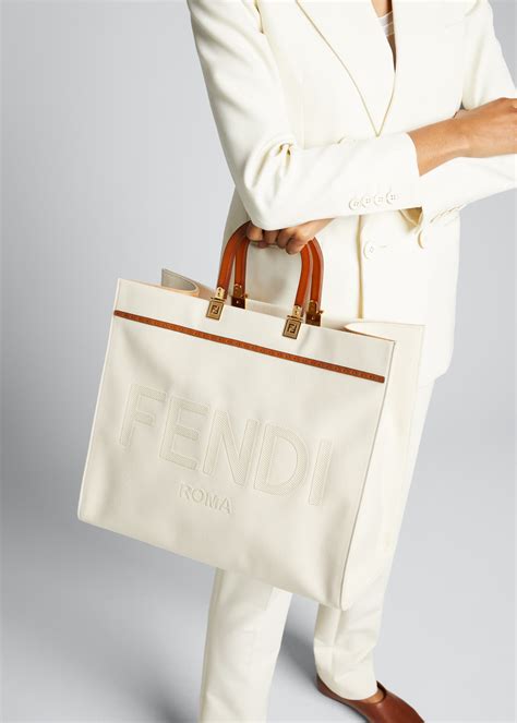 fendi shopper bag scritta|fendi large sunshine tote bag.